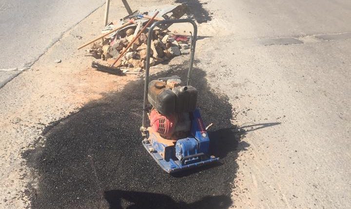 حملة ترميم التشققات بطرق تاجوراء